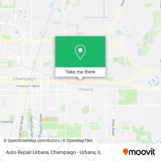 Auto Repair Urbana map