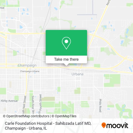 Mapa de Carle Foundation Hospital - Sahibzada Latif MD