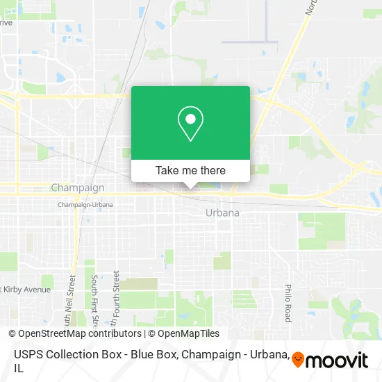 USPS Collection Box - Blue Box map