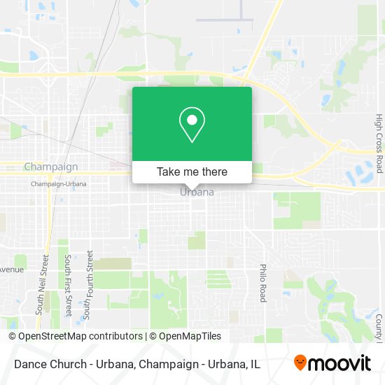 Dance Church - Urbana map