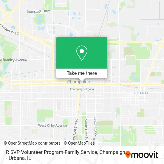 R SVP Volunteer Program-Family Service map