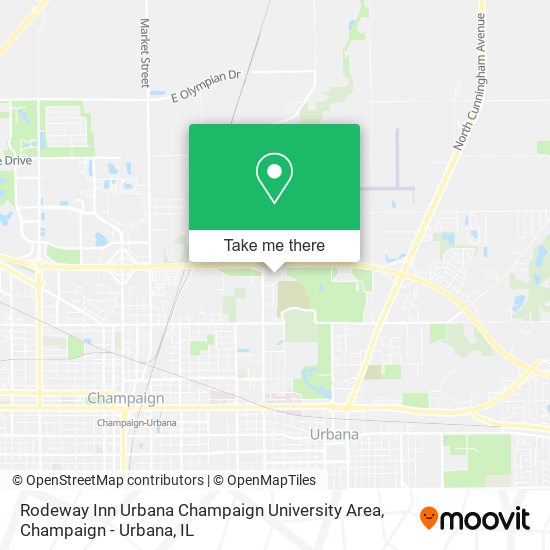 Rodeway Inn Urbana Champaign University Area map