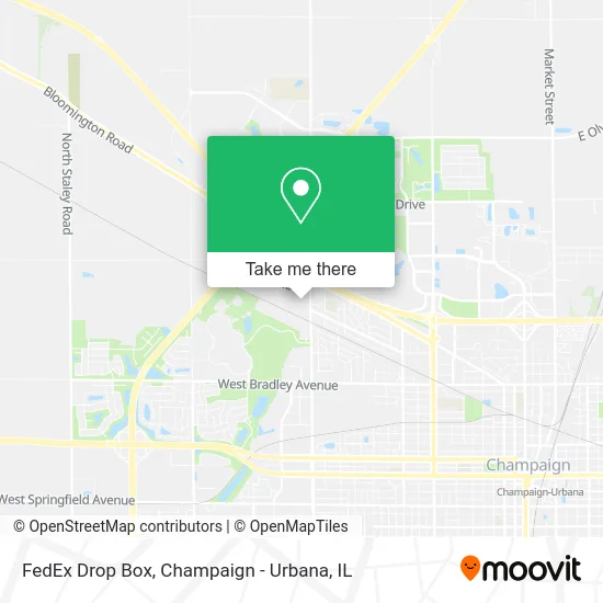 FedEx Drop Box map