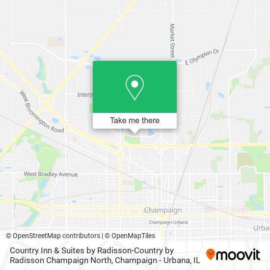 Mapa de Country Inn & Suites by Radisson-Country by Radisson Champaign North