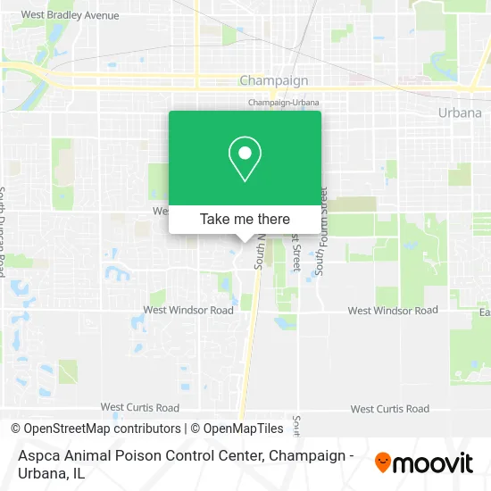 Mapa de Aspca Animal Poison Control Center