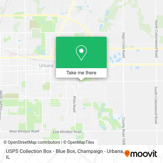 USPS Collection Box - Blue Box map