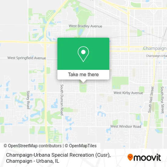 Mapa de Champaign-Urbana Special Recreation (Cusr)