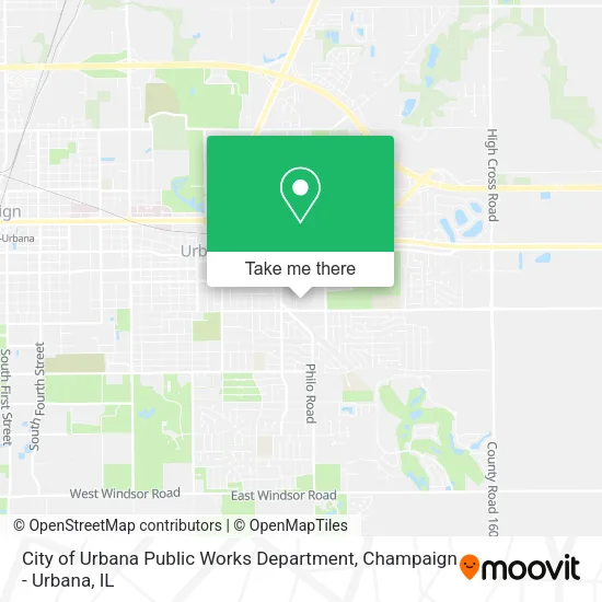 City of Urbana Public Works Department map