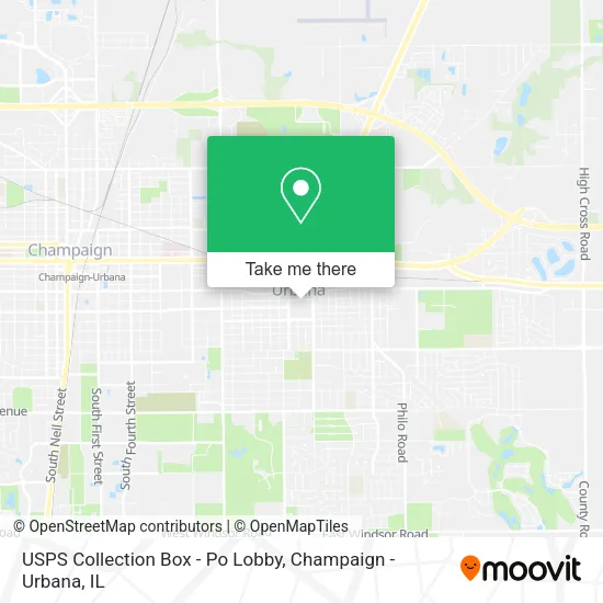 Mapa de USPS Collection Box - Po Lobby