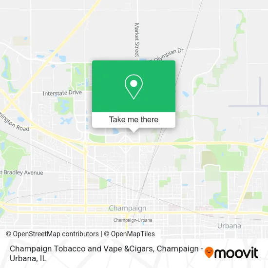 Mapa de Champaign Tobacco and Vape &Cigars