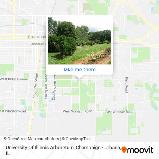 University Of Illinois Arboretum map