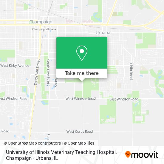 Mapa de University of Illinois Veterinary Teaching Hospital