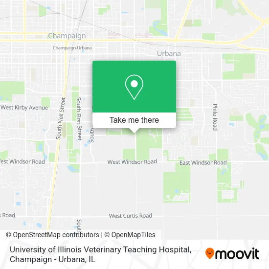 Mapa de University of Illinois Veterinary Teaching Hospital