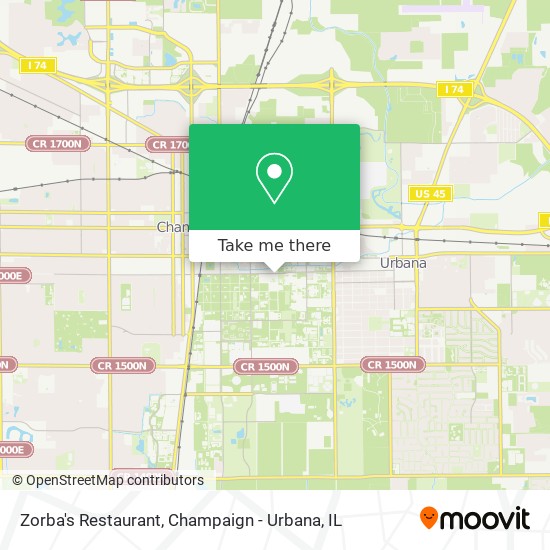 Zorba's Restaurant map