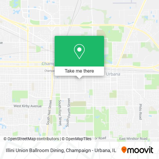 Mapa de Illini Union Ballroom Dining
