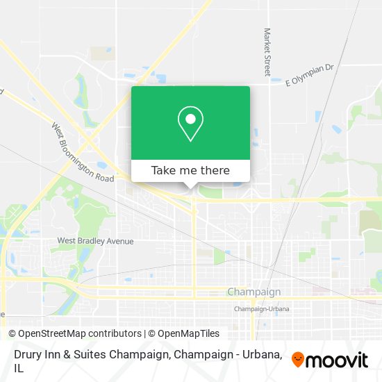 Drury Inn & Suites Champaign map