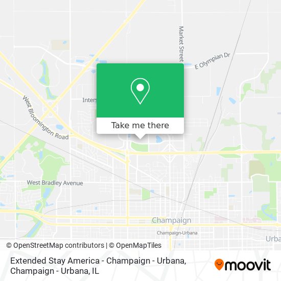Extended Stay America - Champaign - Urbana map