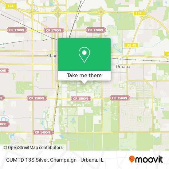 CUMTD 13S Silver map