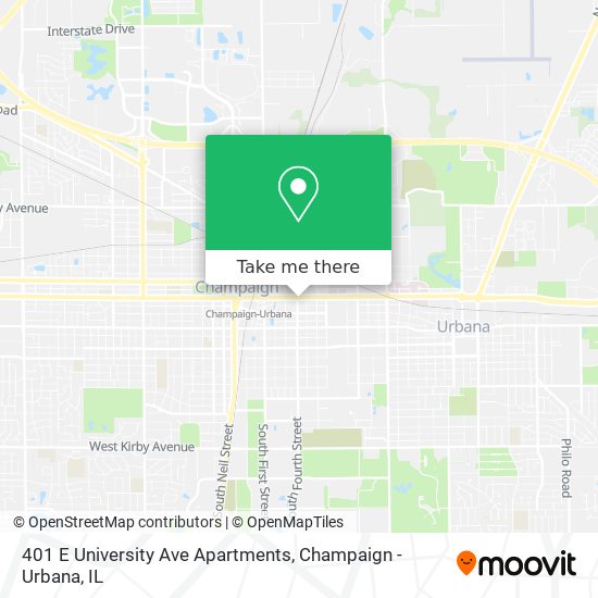 401 E University Ave Apartments map