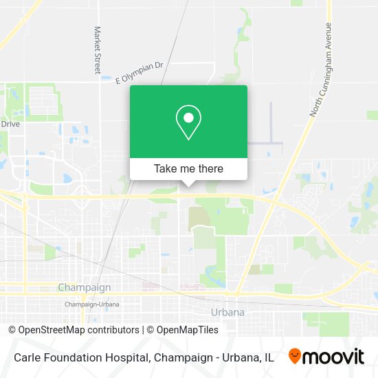 Mapa de Carle Foundation Hospital