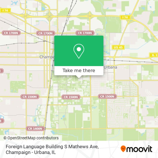 Foreign Language Building S Mathews Ave map