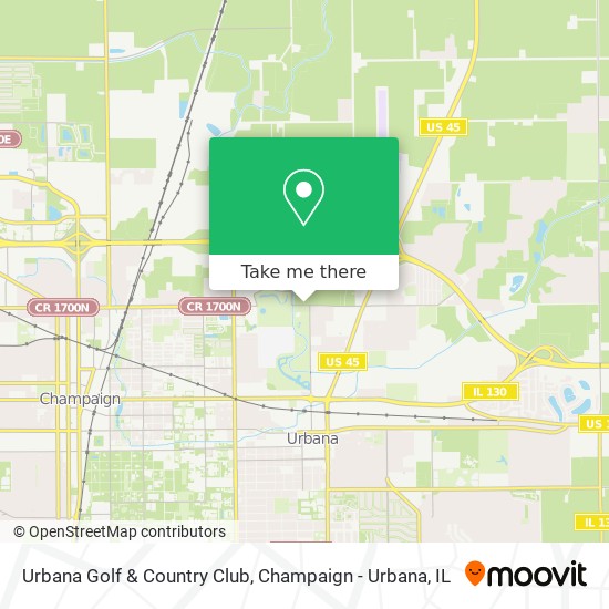 Urbana Golf & Country Club map