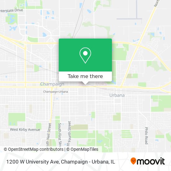 1200 W University Ave map