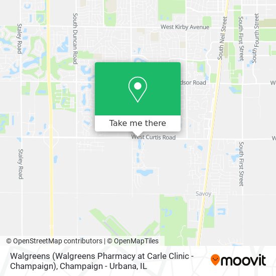 Walgreens (Walgreens Pharmacy at Carle Clinic - Champaign) map