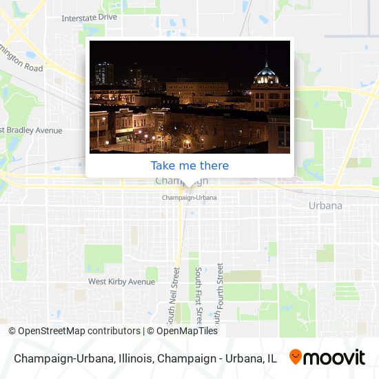 Champaign-Urbana, Illinois map