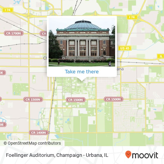 Foellinger Auditorium map