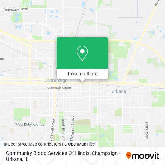 Mapa de Community Blood Services Of Illinois