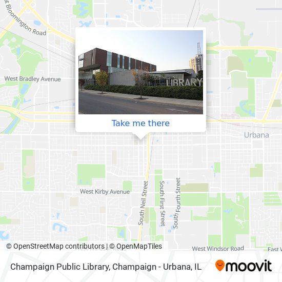 Champaign Public Library map