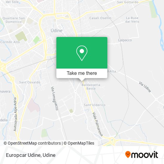 Europcar Udine map