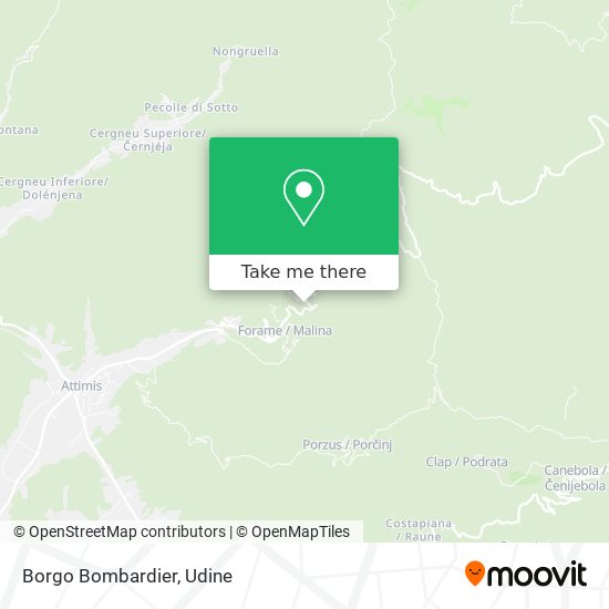 Borgo Bombardier map