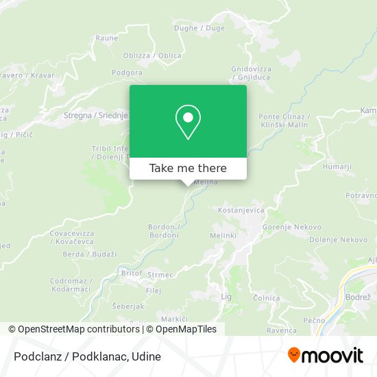 Podclanz / Podklanac map