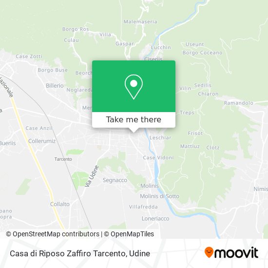 Casa di Riposo Zaffiro Tarcento map