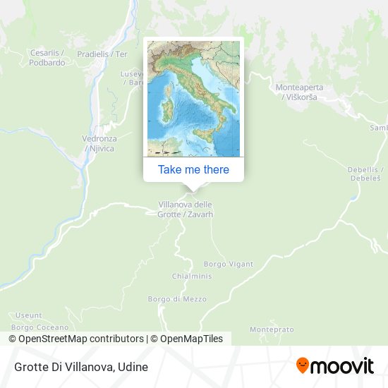 Grotte Di Villanova map