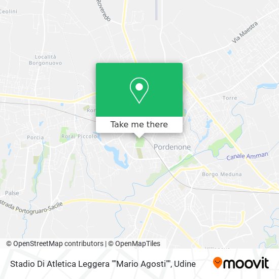 Stadio Di Atletica Leggera ""Mario Agosti"" map