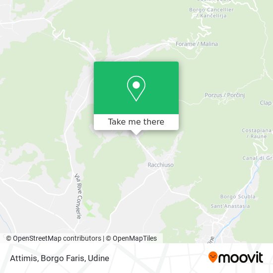 Attimis, Borgo Faris map