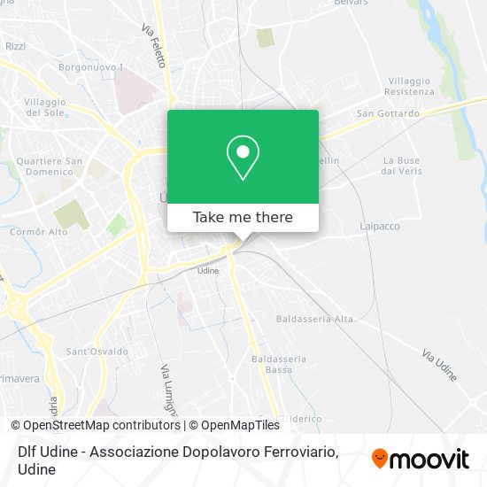 Dlf Udine - Associazione Dopolavoro Ferroviario map