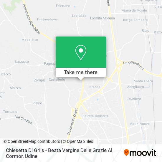 Chiesetta Di Griis - Beata Vergine Delle Grazie Al Cormor map