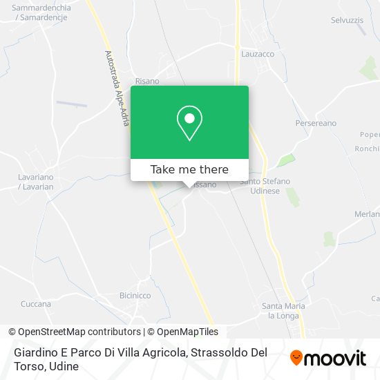 Giardino E Parco Di Villa Agricola, Strassoldo Del Torso map