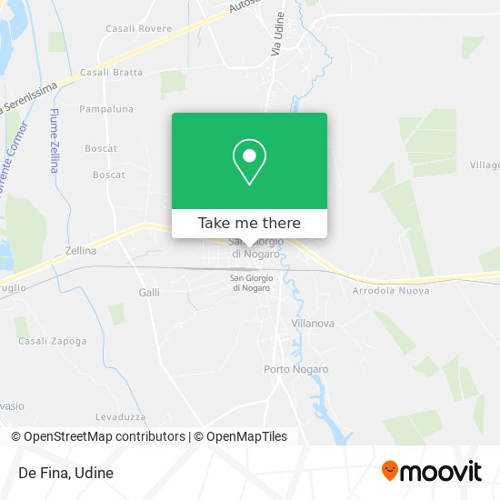 How to get to De Fina in San Giorgio Di Nogaro by Bus or Train?