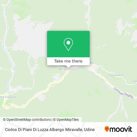 Ciolos Di Piani Di Luzza Albergo Miravalle map