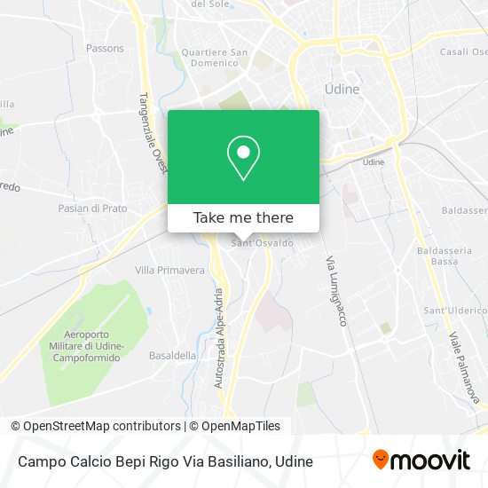 Campo Calcio Bepi Rigo Via Basiliano map