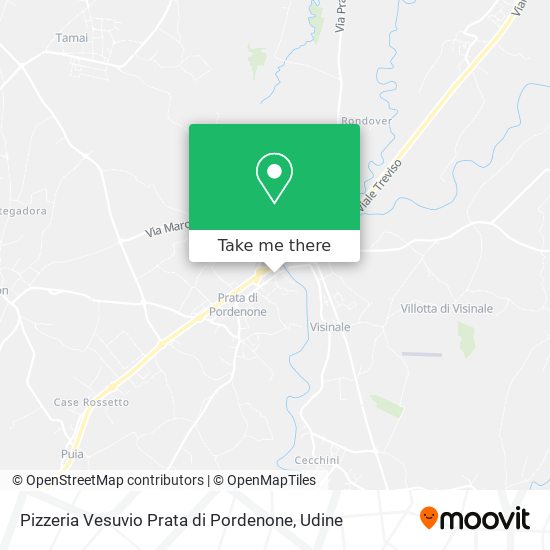 Pizzeria Vesuvio Prata di Pordenone map