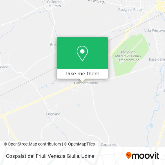 Cospalat del Friuli Venezia Giulia map