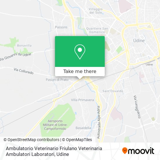 Ambulatorio Veterinario Friulano Veterinaria Ambulatori Laboratori map