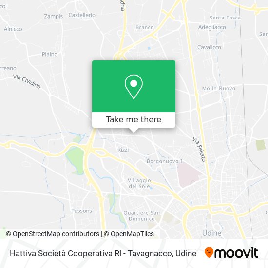 Hattiva Società Cooperativa Rl - Tavagnacco map