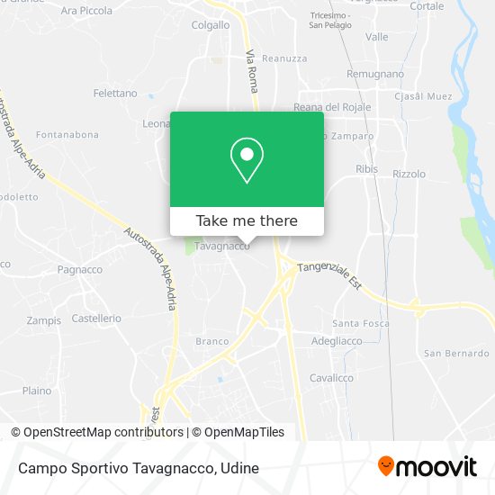 Campo Sportivo Tavagnacco map